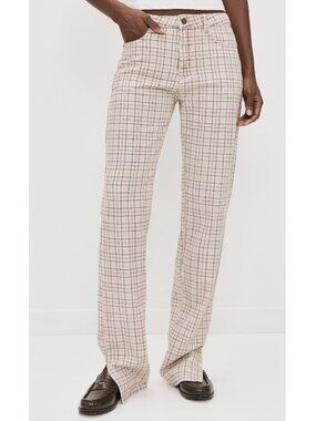 NWT Lioness Women's Alabama Checked Detail Jeans Size M